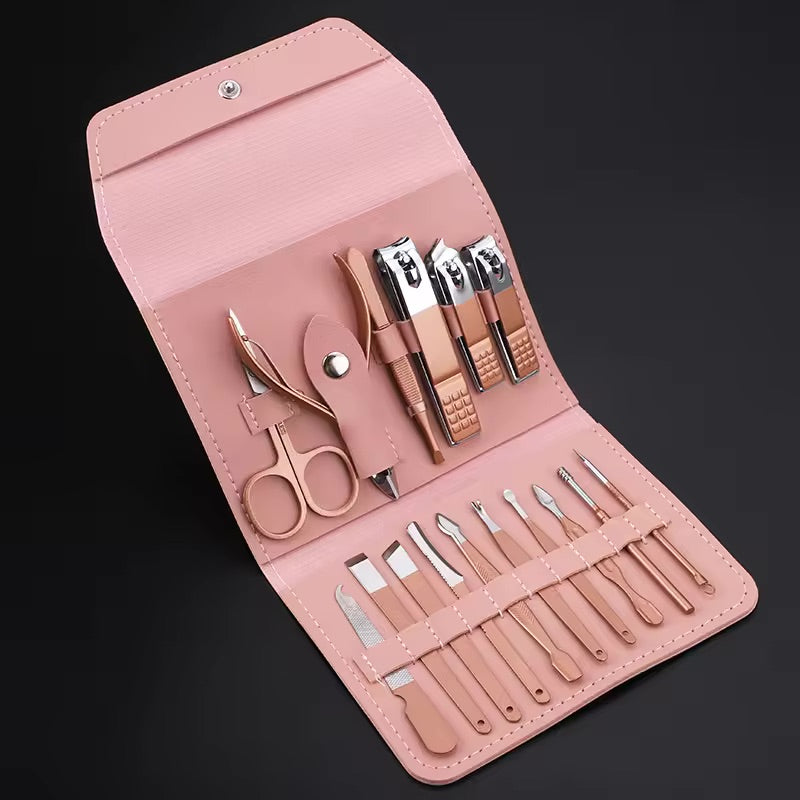 Full Nail Care Set w/ Leather Case